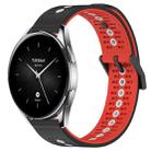For Xiaomi Watch S2 42mm 22mm Tricolor Breathable Silicone Watch Band(Black+Red+White) - 1