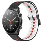 For Xiaomi MI Watch S1 22mm Tricolor Breathable Silicone Watch Band(Black+White+Red) - 1