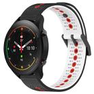 For Xiaomi MI Watch S1 Pro 22mm Tricolor Breathable Silicone Watch Band(Black+White+Red) - 1