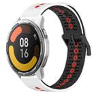 For Xiaomi MI Watch Color 2 22mm Tricolor Breathable Silicone Watch Band(White+Black+Red) - 1