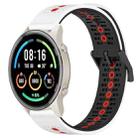 For Xiaomi MI Watch Sport 22mm Tricolor Breathable Silicone Watch Band(White+Black+Red) - 1