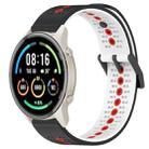 For Xiaomi MI Watch Sport 22mm Tricolor Breathable Silicone Watch Band(Black+White+Red) - 1