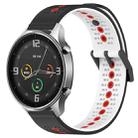 For Xiaomi MI Watch Color 22mm Tricolor Breathable Silicone Watch Band(Black+White+Red) - 1