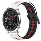 For Amazfit GTR 4 22mm Tricolor Breathable Silicone Watch Band(White+Black+Red) - 1