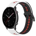 For Amazfit GTR 2e 22mm Tricolor Breathable Silicone Watch Band(White+Black+Red) - 1