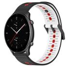 For Amazfit GTR 2e 22mm Tricolor Breathable Silicone Watch Band(Black+White+Red) - 1