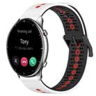 For Amazfit GTR 2 22mm Tricolor Breathable Silicone Watch Band(White+Black+Red) - 1