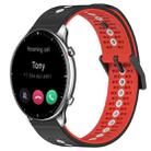 For Amazfit GTR 2 22mm Tricolor Breathable Silicone Watch Band(Black+Red+White) - 1