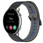 For Amazfit GTR 2 22mm Tricolor Breathable Silicone Watch Band(Black+Grey+Blue) - 1