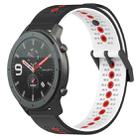 For Amazfit GTR 47mm 22mm Tricolor Breathable Silicone Watch Band(Black+White+Red) - 1