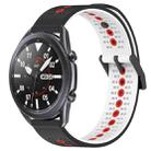 For Samsung Galaxy Watch3 45mm 22mm Tricolor Breathable Silicone Watch Band(Black+White+Red) - 1