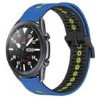 For Samsung Galaxy Watch3 45mm 22mm Tricolor Breathable Silicone Watch Band(Blue+Black+Lime) - 1