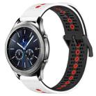 For Samsung Gear S3 Classic 22mm Tricolor Breathable Silicone Watch Band(White+Black+Red) - 1