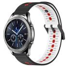 For Samsung Gear S3 Classic 22mm Tricolor Breathable Silicone Watch Band(Black+White+Red) - 1