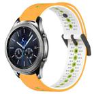 For Samsung Gear S3 Classic 22mm Tricolor Breathable Silicone Watch Band(Yellow+White+Lime) - 1