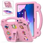 For Lenovo Tab M10 3rd Gen TB328FU / TB328XU 2022 10.1 Handle Kickstand Children EVA Shockproof Tablet Case(Pink) - 1