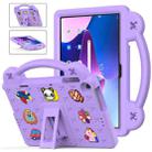 For Lenovo Tab M10 3rd Gen TB328FU / TB328XU 2022 10.1 Handle Kickstand Children EVA Shockproof Tablet Case(Light Purple) - 1