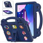 For Lenovo Tab M10 3rd Gen TB328FU / TB328XU 2022 10.1 Handle Kickstand Children EVA Shockproof Tablet Case(Navy Blue) - 1