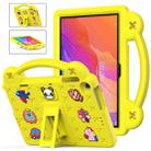 For Huawei MatePad T10S 10.1 / T10 9.7 Handle Kickstand Children EVA Shockproof Tablet Case(Yellow) - 1