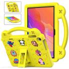 For Huawei Enjoy Tablet 2 10.1 Handle Kickstand Children EVA Shockproof Tablet Case(Yellow) - 1
