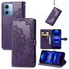 For Xiaomi Redmi Note 12 Pro+ China Mandala Flower Embossed Leather Phone Case(Purple) - 1