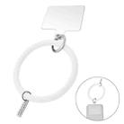 JUNSUNMAY Silicone Bracelet Mobile Phone Lanyard Loop Anti-lost Wrist Rope Universal for Phone Case(White) - 1