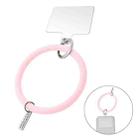 JUNSUNMAY Silicone Bracelet Mobile Phone Lanyard Loop Anti-lost Wrist Rope Universal for Phone Case(Pink) - 1