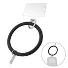 JUNSUNMAY Silicone Bracelet Mobile Phone Lanyard Loop Anti-lost Wrist Rope Universal for Phone Case(Black) - 1