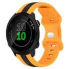 For Garmin Forerunner 158 20mm Butterfly Buckle Two-Color Silicone Watch Band(Black+Yellow) - 1