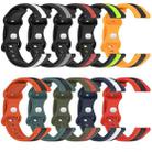 For Amazfit GTS 4 20mm Butterfly Buckle Two-Color Silicone Watch Band(Orange+Black) - 5