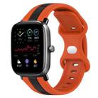 For Amazfit GTS 2 Mini 20mm Butterfly Buckle Two-Color Silicone Watch Band(Orange+Black) - 1