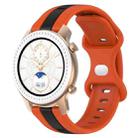 For Amazfit GTR 42mm 20mm Butterfly Buckle Two-Color Silicone Watch Band(Orange+Black) - 1