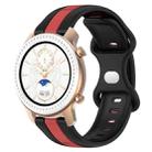 For Amazfit GTR 42mm 20mm Butterfly Buckle Two-Color Silicone Watch Band(Black+Red) - 1