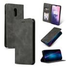 Retro Skin Feel Business Magnetic Horizontal Flip Leather Case for OnePlus 7(Dark Gray) - 1