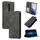 Retro Skin Feel Business Magnetic Horizontal Flip Leather Case for OnePlus 7 Pro(Dark Gray) - 1