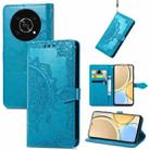 For Honor X30 / Magic 4 Lite 5G Mandala Flower Embossed Leather Phone Case(Blue) - 1
