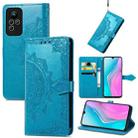 For Infinix Note 11 Mandala Flower Embossed Leather Phone Case(Blue) - 1