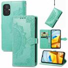 For Xiaomi Poco M5 Mandala Flower Embossed Leather Phone Case(Green) - 1