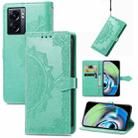 For Realme V23 Mandala Flower Embossed Leather Phone Case(Green) - 1