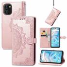 For UMIDIGI A13S Mandala Flower Embossed Leather Phone Case(Rose Gold) - 1