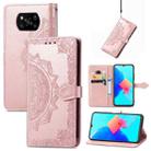 For Xiaomi Poco X3 Pro Mandala Flower Embossed Leather Phone Case(Rose Gold) - 1