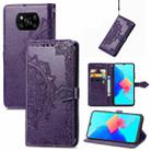 For Xiaomi Poco X3 Pro Mandala Flower Embossed Leather Phone Case(Purple) - 1