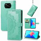 For Xiaomi Poco X3 Pro Mandala Flower Embossed Leather Phone Case(Green) - 1