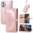 For Xiaomi Poco X4 GT Mandala Flower Embossed Leather Phone Case(Rose Gold) - 1