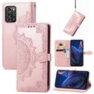 For ZTE Blade A72 4G Mandala Flower Embossed Leather Phone Case(Rose Gold) - 1