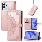 For ZTE Blade V40 Pro Mandala Flower Embossed Leather Phone Case(Rose Gold) - 1