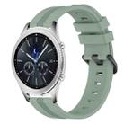 For Samsung Gear S3 Classic 22mm Concave Striped Slicone Watch Band(Grayish Green) - 1