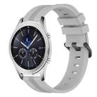 For Samsung Gear S3 Classic 22mm Concave Striped Slicone Watch Band(Grey) - 1