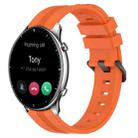 For Amazfit GTR 2 22mm Concave Striped Slicone Watch Band(Orange) - 1
