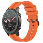 For Amazfit GTR 47mm 22mm Concave Striped Slicone Watch Band(Orange) - 1